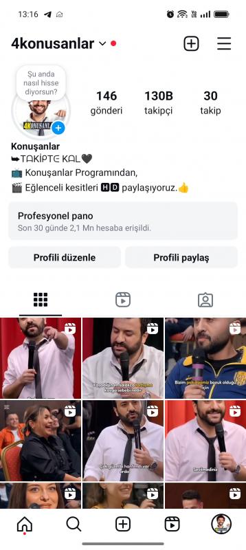 Aciliyetten satılık ınstagram eğlence ve mizah sayfası