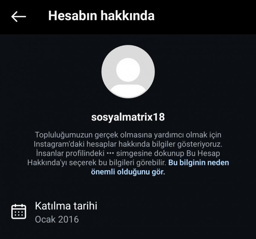 2016 tarihli instagram hesabı