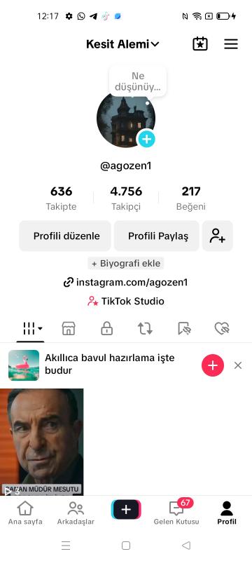 4.7k takipçili uygun tıktok hesabı