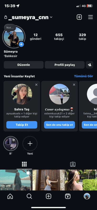 Orjinal kız hesabı aktif hesap