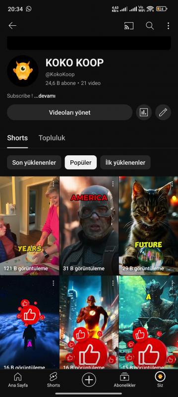 Acil satılık 24600 takipçili youtube kanalı