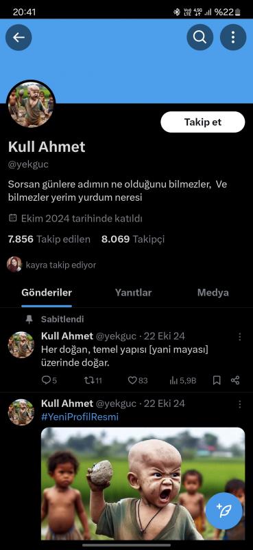 Full organik 8k twitter hesabı