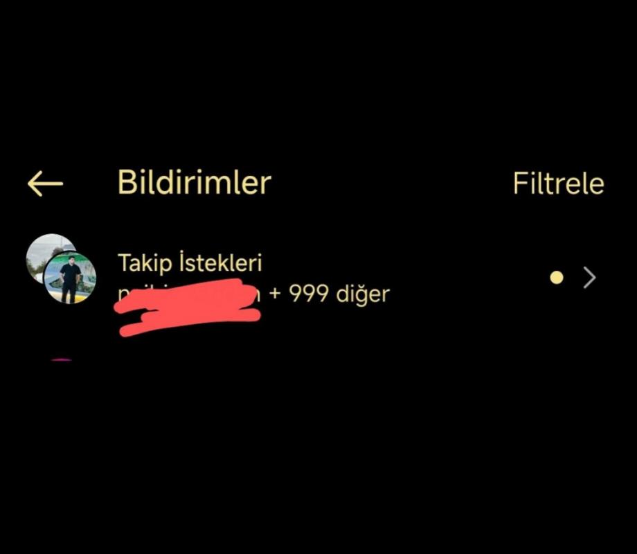 ✅ içinde 1000 adet takip isteği bulunan hesap