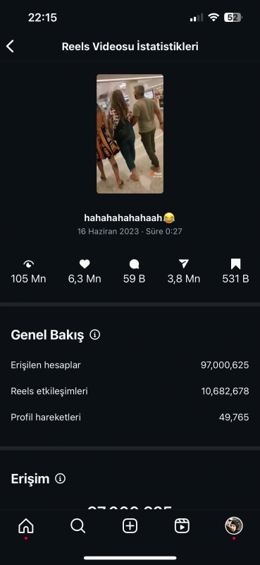 ✅ 105 milyon izlenen video 45k takipçili meta verified aktif ilk mailli 8 senelik hesap