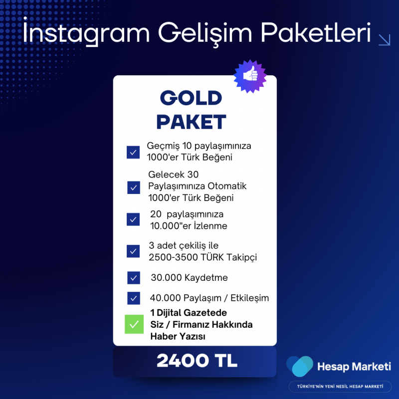 ❇️ kampanya instagram gold  etkileşim paketi ( firma / bireysel )