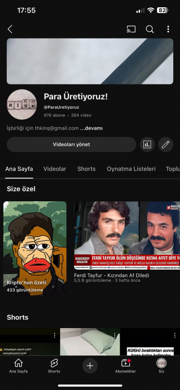 970 aboneli youtube kanalı