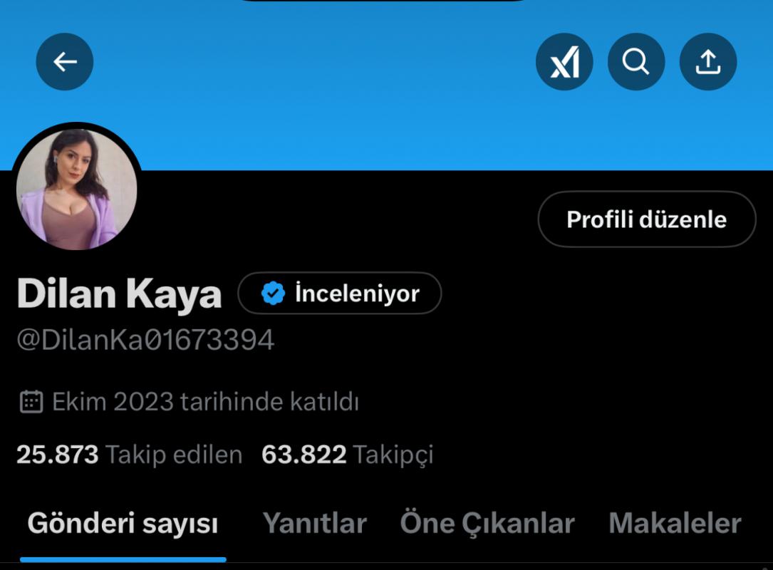 Satılık orijinal 63 bin takipçili yüksek etkileşimli twitter hesabı