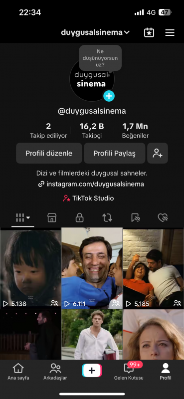 Mükemmel dizi sayfası tiktok 1.7 milyon toplam like 16.2 k takipçili kaçırmayın