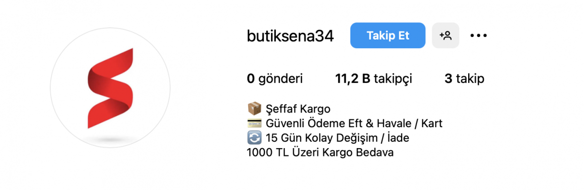 ➡️ 11 k + 10 yıllık butik (e-ticaret) konsept instagram hesabı (kampanya)