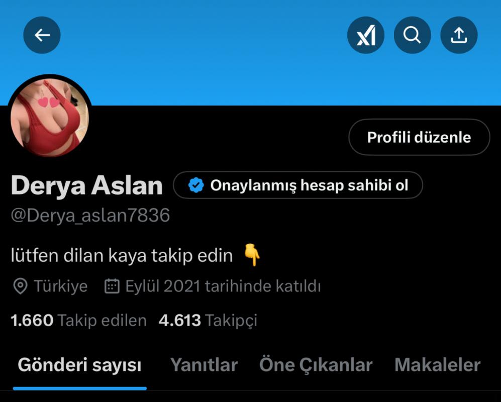 Satılık orijinal 4600 takipçili twitter hesabı