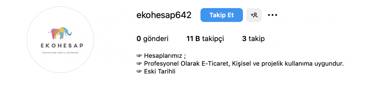 ✅➡️ 11 k 9 yıllık e-ticaret / proje instagram hesabı garantili ✅ (kampanya)