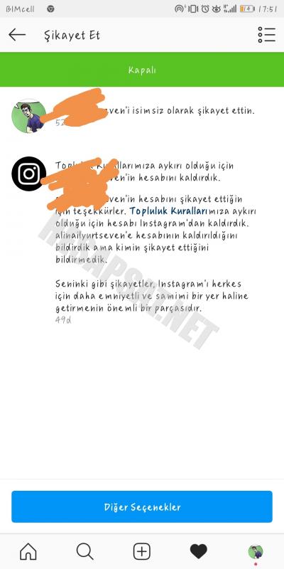 Instagram Hesap Kapatma 19₺