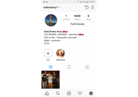 Instagram 9K KIZ HESABI 50 TL - GÜNCEL -