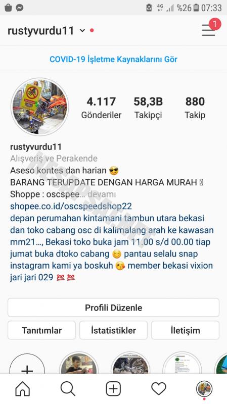 58k satılık instagram hesabı acil satılıktır