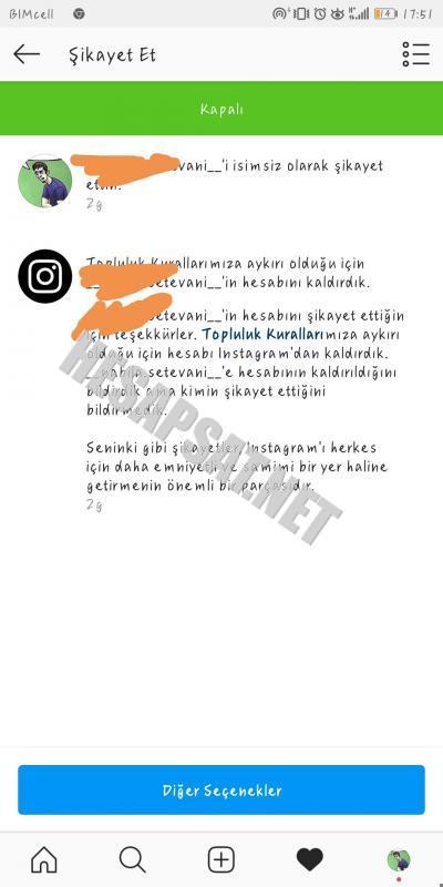 Instagram (2) Hesap Kapatma 39₺