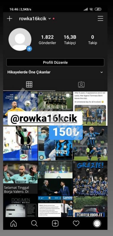 16,3k instagram hesabı