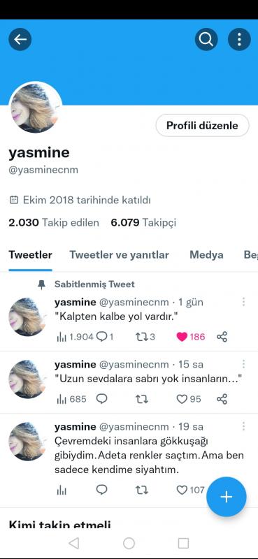 6k takipcili 2018 tarihli twitter hesabı