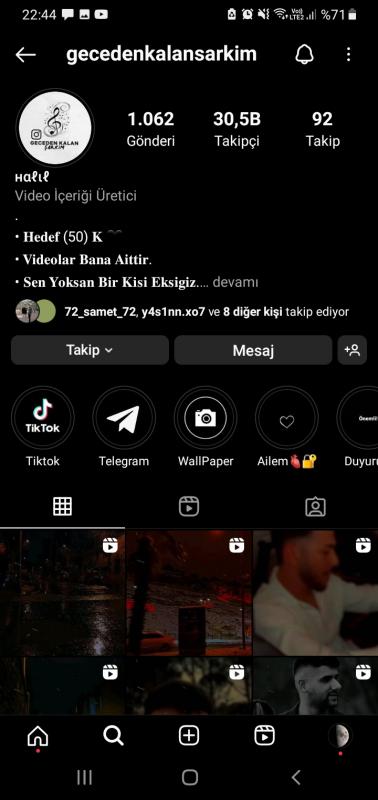 31k takipçili instagram hesabı