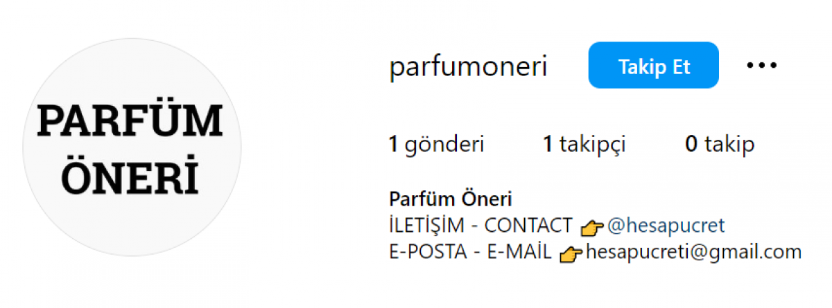 @parfumoneri instagram kullanıcı adı satılıktır