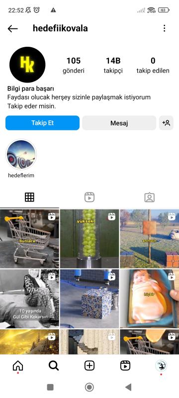 14k takipçili instagram kişisel gelişim sayfası