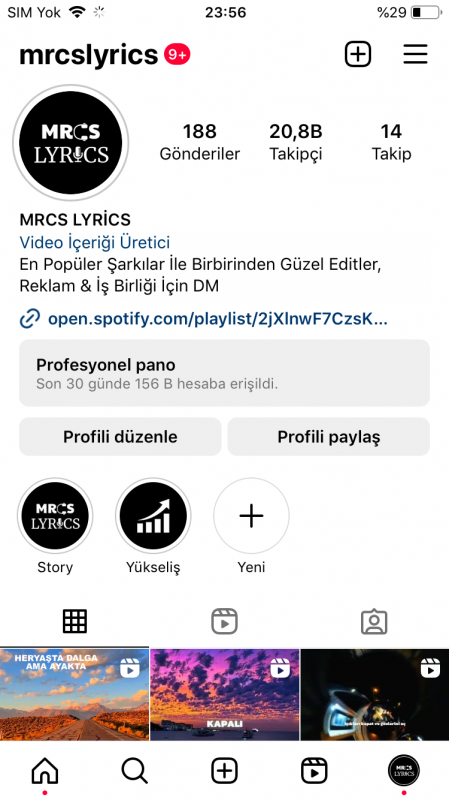 21k takipçili müzik instagram hesabı