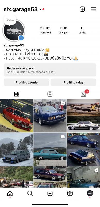Instagram araba sayfası