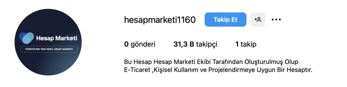 ➡️ [ %100 güvenilir ✅ ]profesyonel 31 k 5 yıllık instagram e-ticaret /proje