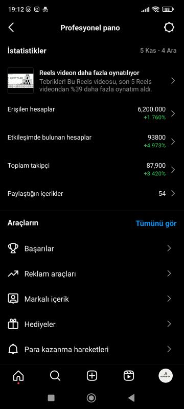 100k global takipçili komedi ve  animasyon hesabı