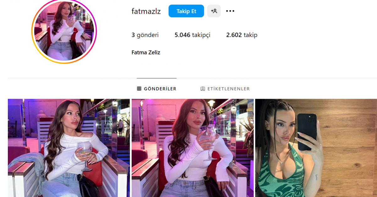 Instagram 5k takipçili bayan hesabı ilk mailli