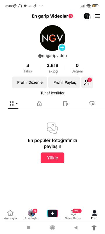 Acil satılık 2k  tiktok hesabı aktif