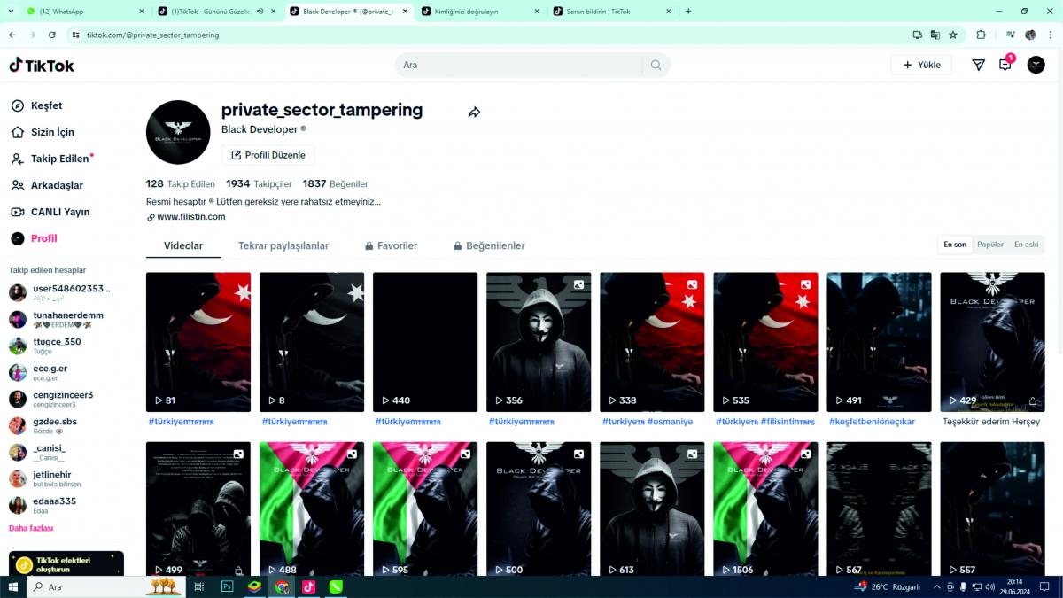 29 level tiktok hesabı satılıktır.