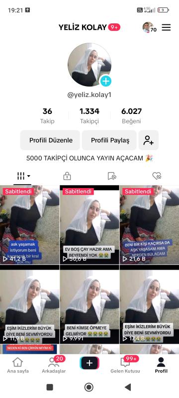 Satılık 1.3k full organik türk takipçili tiktok hesabı, işletmeler için kaçırmayın ❣️