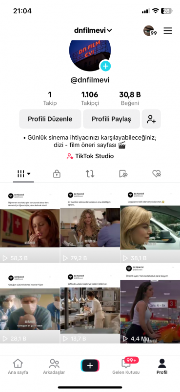 1k aktif tiktok hesabı