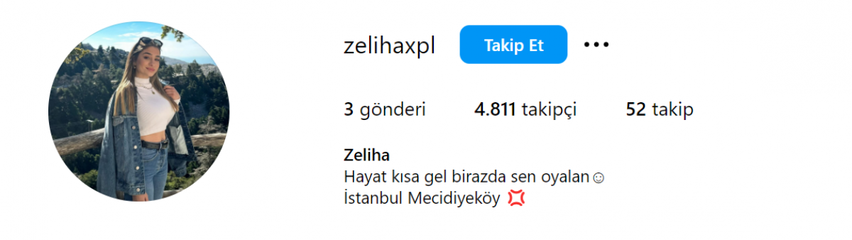 Instagram 5k takipçili bayan hesabı ilk mailli