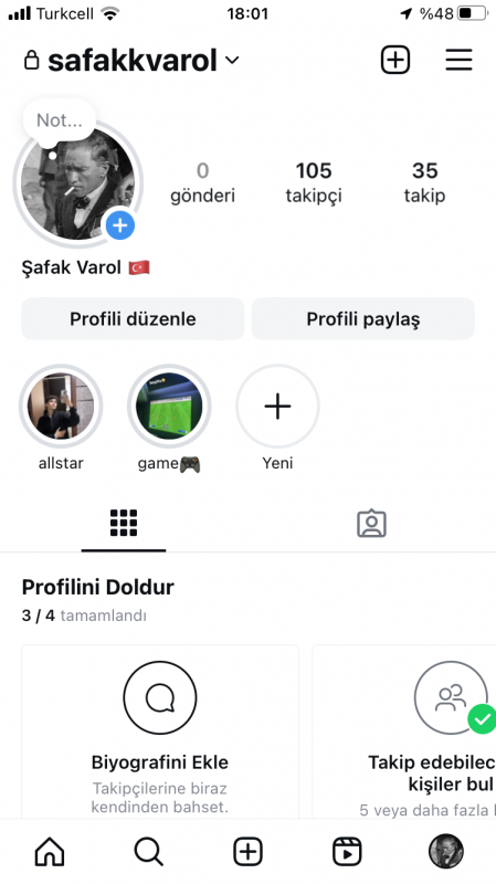 Instagram hesabı