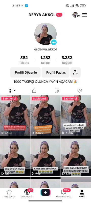 Satılık 1300 full organik takipçili uyguna tiktok hesabı kaçırmayın ❣️