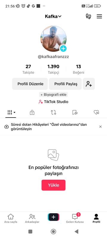 27 level tiktok hesabı satılıktır