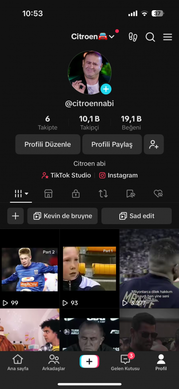 10k takipçili aktif tiktok hesabı