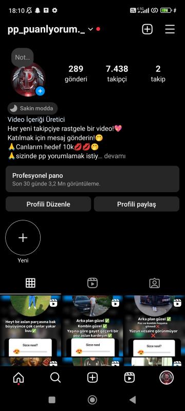 Satılık 8k ilk maili full aktif 10mln erişimi bulunan türk takipçili ınstagram hesabı kaçırmayın ❣️