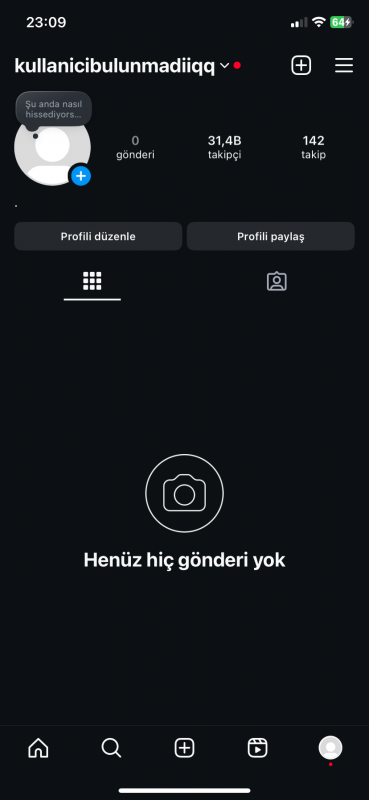 Instagram hesabı 31k takipçili