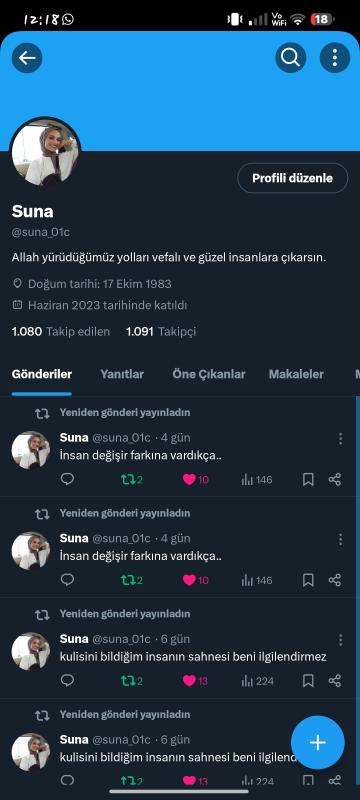 2023 tarihli ana mailli 1k twitter hesabı