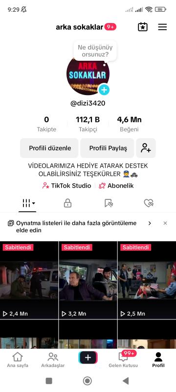 Satılık 112k full+full aktif live stüdyo açık türk takipçili tiktok hesabı ünlü olma fırsatı❣️