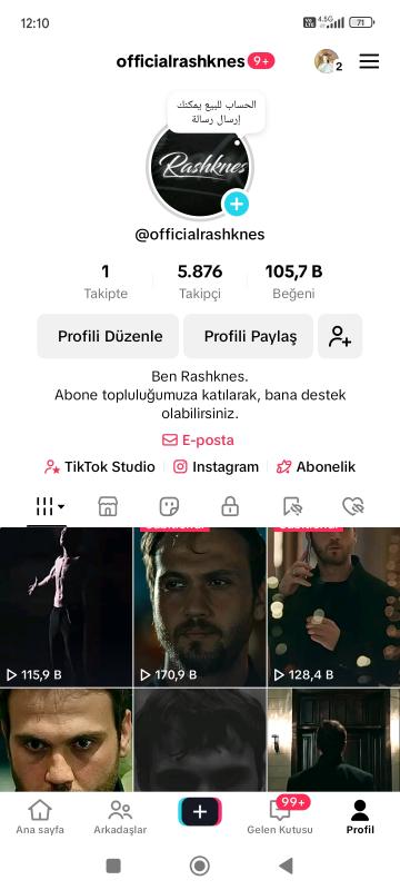 Satılık yüksek aktif sayfa tiktok