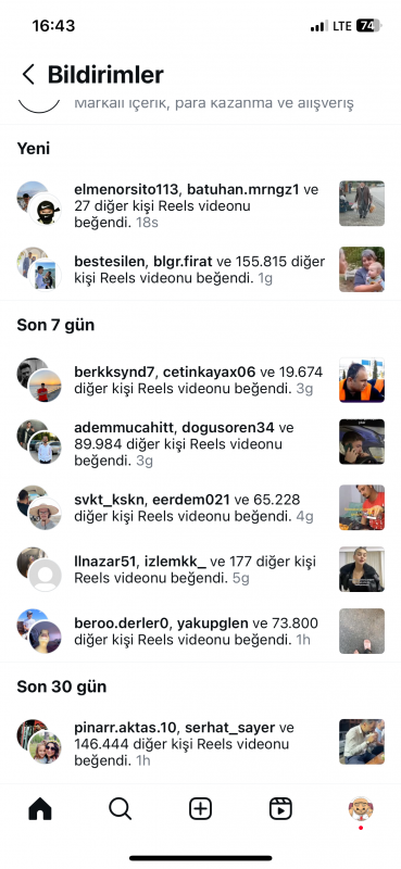 54k takipçili hesabı