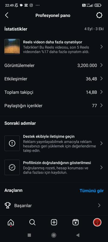 15k takipçili instagram sayfası