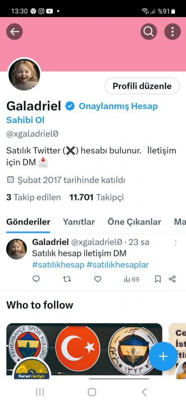 11 k satılık twitter hesabı kişisel ve diğer tüm kullanım türleri için muazzam hesap