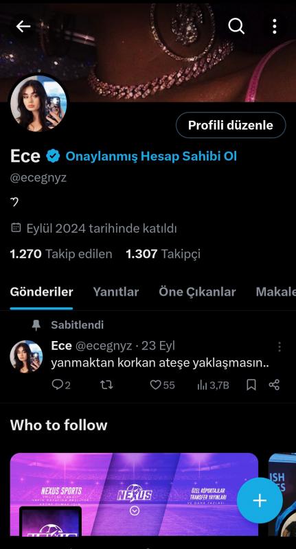 1k takipçili twitter hesabı