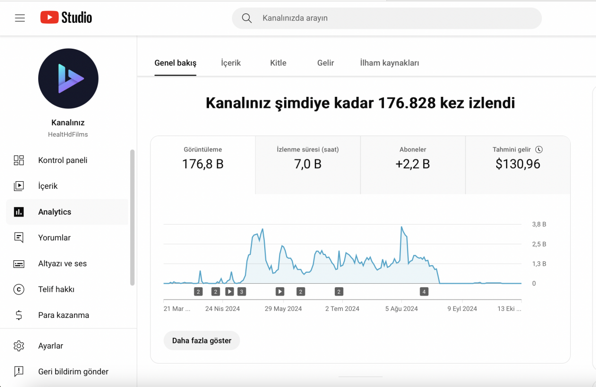 Pk açık youtube yurtdışı sağlık kanalı bu fiyata kaçmaz