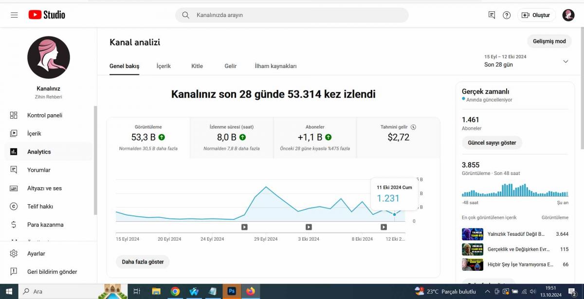 Pk açık  organik  aşırı aktif kişisel gelişim kanalı