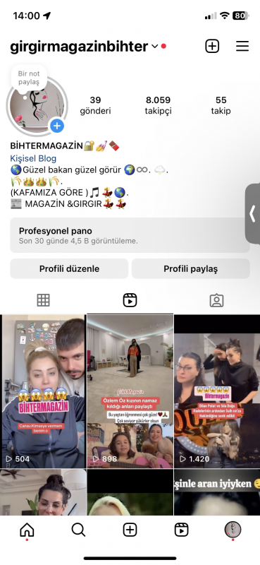 Satılık instagram hesabı çok iyi fiyat